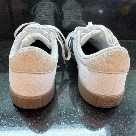 adidas VL 3 Court White Black Gum Sole Athletic Shoes - Picture 6 of 9